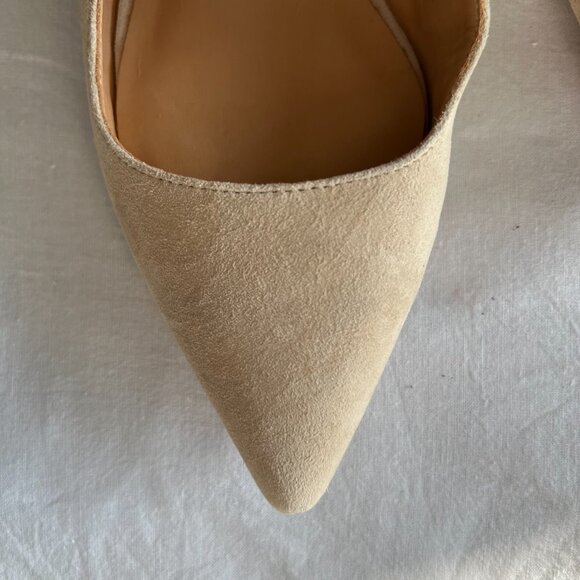 Bill Blass Slides with Bow, Suede, Size 7.5 - Picture 2 of 5